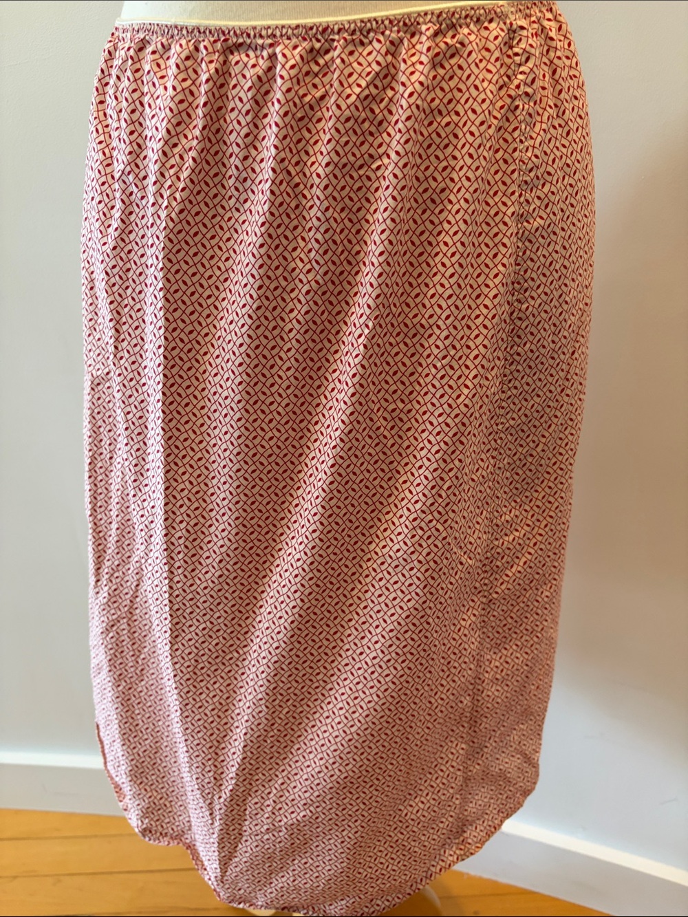 J. Crew Pink Printed Elastic-Waist Maxi Skirt